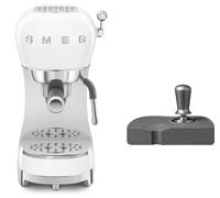 Smeg Ecf02 Espresso Machine With Coffee Tamper Set In White White One Size