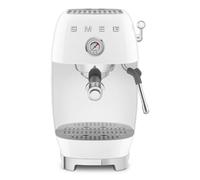Smeg ECF03WHUK Espresso Coffee Machine with Cold Brew Function, 4 Pre-Set Espresso Settings, 15 Bar Pump, White and Stainless Steel