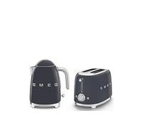 Smeg Eejb156 50S Retro Style Kettle And 2-Slice Toaster Grey