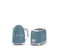 Smeg EEJB289 Breakfast Set,1.7L, 300W Storm Blue Kettle and 2 Slice Storm Blue Toaster, KLF03SBMUK/TSF01SBMUK