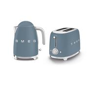 Smeg EEJB289 Breakfast Set,1.7L, 300W Storm Blue Kettle and 2 Slice Storm Blue Toaster, KLF03SBMUK/TSF01SBMUK