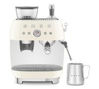 Smeg EGF03CRUK Espresso Coffee Machine with Grinder, 20 Bar Pump, 2.4L, 1650W, Cream
