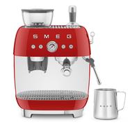 EGF03RDUK 50's Style Espresso Coffee Machine with Grinder - Red