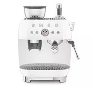 Smeg EGF03WHUK Retro Espresso Coffee Machine with Grinder in White