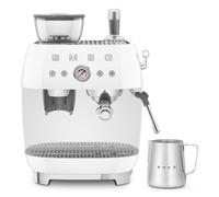 Smeg Espresso Coffee Machine with Grinder, EGF03WHUK, White
