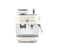Smeg 50's Style Espresso Coffee Machine - Cream - EGF03CRUK, Cream