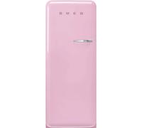 Smeg FAB28LPK6 60cm 50s Style Left Hand Hinge Fridge with Icebox - Pink