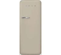 Smeg 50s Style Retro Right Hand Hinge FAB28RDPP6 153cm Small Fridge with Ice Box - Perfectly Pale - C Rated, Cream