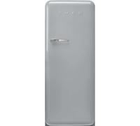 Smeg 50s Style Retro Right Hand Hinge FAB28RSV6 153cm Small Fridge with Ice Box - Silver - C Rated, Silver