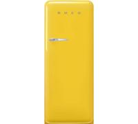 Smeg 50s Style Retro Right Hand Hinge FAB28RYW6 153cm Small Fridge with Ice Box - Yellow - C Rated, Yellow
