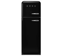 Smeg FAB30LBL6UK 60cm 50s Style Left Hand Hinge Freezer over Fridge - Black