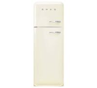 Smeg FAB30LCR6UK 60cm 50s Style Left Hand Hinge Freezer over Fridge - Cream