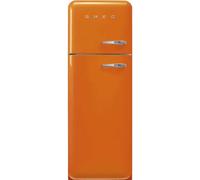 Smeg FAB30LOR6 60cm 50s Style Left Hand Hinge Freezer Over Fridge - Orange