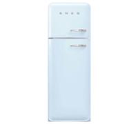 Smeg FAB30LPB5UK 60cm 50s Style Left Hand Hinge Freezer over Fridge - Pastel Blue