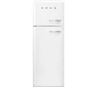 Smeg FAB30LWH5UK White Left Hand Hinged Freezer Over Fridge