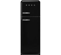 Smeg FAB30RBL6 60cm 50s Style Right Hand Hinge Freezer Over Fridge - Black