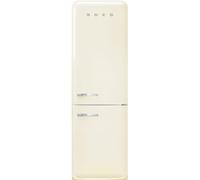 Smeg FAB32RCR6UK 50s Style Retro Freestanding Fridge Freezer, Frost Free, Right Hand Hinge, Cream Finish, C Energy Rated, Spacious 331L Capacity, Stylish Vintage Design
