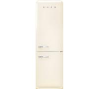 Smeg FAB32RCR6UK 50s Style Retro Freestanding Fridge Freezer, Frost Free, Right Hand Hinge, Cream Finish, C Energy Rated, Spacious 331L Capacity, Stylish Vintage Design