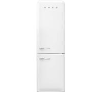 Smeg 50s Style Retro Right Hand Hinge FAB32RWH5UK 197cm High 60/40 No Frost Fridge Freezer - White - D Rated, White