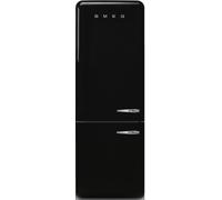 Smeg FAB38LCR6 70cm 50s Style Left Hand Hinge Fridge over Freezer - Black