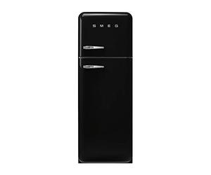Smeg Fifties Style Right Hand Hinge Top Mount Fridge Freezer - Black