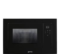 Smeg FMI120N2 - Black Built In Microwave with Grill - 20L - 800W