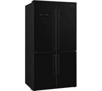 Smeg FQ60NDE American Fridge Freezer, Black, E Rated, Non-Plumbed, Freestanding E