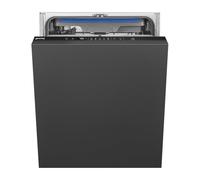 Smeg DI362DQ Fully Integrated Full Size Dishwasher - Black Control Panel with Sliding Door Fixing Kit - D Rated, Black