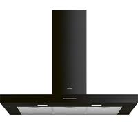 Smeg KBT100BL 100cm Chimney Cooker Hood for Ducted/Recirculating Ventilation - Black, Black