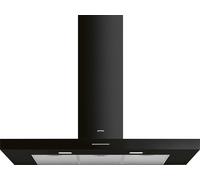 Smeg KBT110BL 110cm Chimney Cooker Hood for Ducted/Recirculating Ventilation - Black, Black