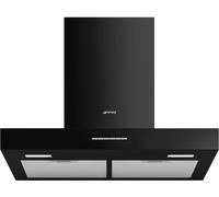 SMEG KBT600BL Chimney Cooker Hood - Black, Silver/Grey