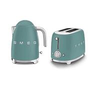 Smeg EEJB289 Breakfast Set,1.7L, 300W Emerald Green Kettle and 2 Slice Emerald Green Toaster, KLF03EGMUK/TSF01EGMUK