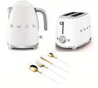 SMEG Kettle and Toaster Bundle with Free Lovii Cutlery Set