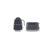 Smeg Klf03, Tsf01 Kettle & 2 Slice Toaster Set In Black Black