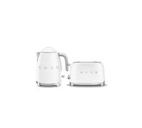 Smeg KLF03, TSF01 Kettle & 2 Slice Toaster Set in White Smeg White