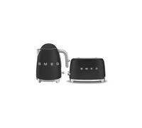 Smeg KLF03, TSF01 Matte Kettle & 2 Slice Toaster Set in Black
