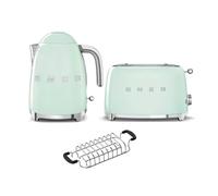 Smeg Klf03, Tsf01, Tsbw01 Kettle, Toaster & Bun Warmer Set In Green Green