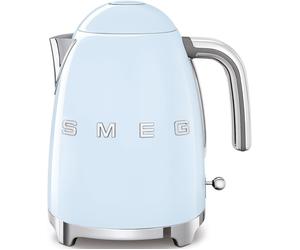 Smeg KLF03PBUK Retro 50's Style Kettle, 1.7L 3Kw Stainless Steel in Pastel Blue