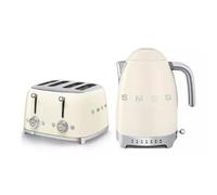 Smeg Smeg 50s Retro 1.7L Kettle + 4-Slice Toaster Cream Medium Cream