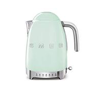 SMEG KLF04PGEU Chaleira Electric Kettle with a Temperature Regulation and a Capacity of 1.7l and a Power of 2400 W KLF04PGEU-pastel Green, Plastic, Black