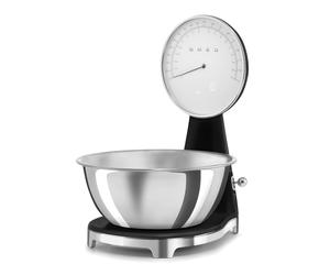 SMEG KSF01BLWW RETRO 50'S STYLE DIGITAL AND ANALOG KITCHEN SCALES IN BLACK
