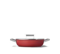 Smeg low stainless-steel saucepan (28cm) - Red One Size