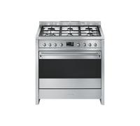 Smeg Opera 90cm Dual Fuel Single Oven Range Cooker - Stainless Steel A1-9