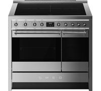 Smeg Opera A10I002PTX 90cm wide Electric Range Cooker with Induction Hob - Stainless Steel Stainless Steel