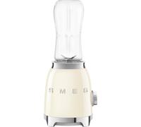 Smeg PBF01CRUK Retro 50’s Style Personal Blender, 600ml, 2 Speed Settings, 2 Bottles-To-Go, 300W, Cream, New
