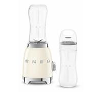 Smeg PBF01CRUK Retro 50s Style Personal Blender, 2 x Bottles-To-Go, 2 Speed Settings Cream