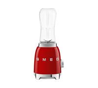 Smeg PBF01RDUK Retro 50s Style Personal Blender, 2 x Bottles-To-Go, 2 Speed Settings, 600ml, 300W, Red