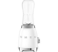 Smeg PBF01WHUK Retro 50s Personal Blender - 300W, 600ml, 2 Bottles-To-Go, White, New