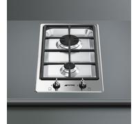 Smeg PGF32G Classic Ultra Low Profile Modular 2 Burner Gas Hob - STAINLESS STEEL
