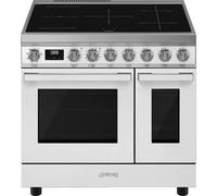 Smeg Portofino CPF92IMWH 90cm wide Electric Range Cooker with Induction Hob - White - A